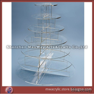 Crystal 7 tier dismountable plexiglass wedding cupcake stand